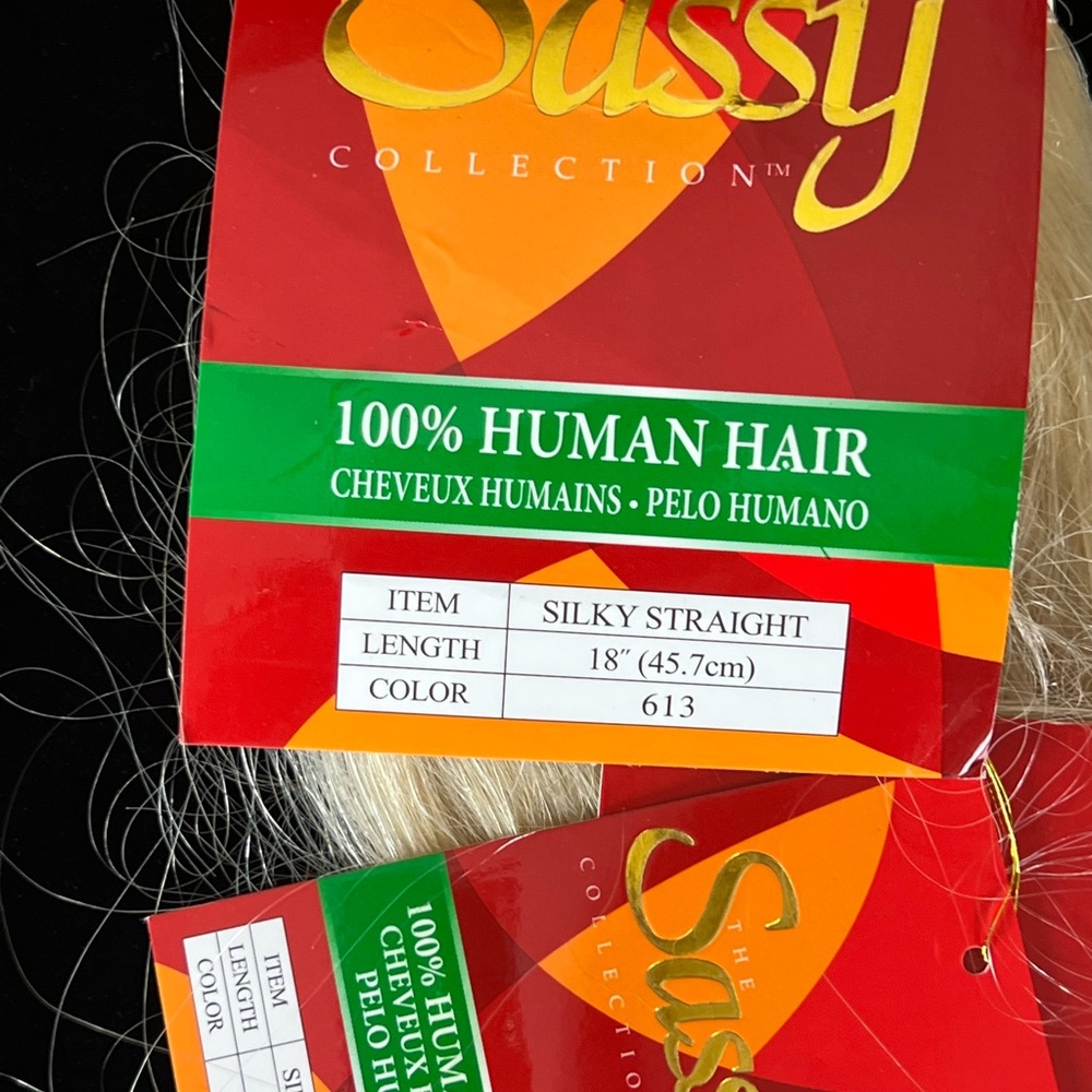 100% human hair - blonde Sassy Collection
